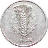 Монета Германия (ГДР) 10 пфеннигов 1948