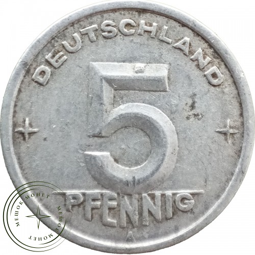 Германия (ГДР) 5 пфеннигов 1949 — 34193800-1