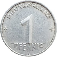Германия (ГДР) 1 пфенниг 1952