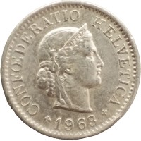 Швейцария 5 раппенов 1963