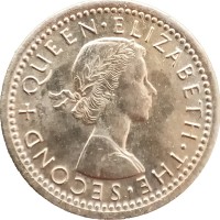 Монета Новая Зеландия 3 пенса 1964