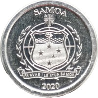 Монета Самоа 1 сене 2020 Зубчатоклювый голубь