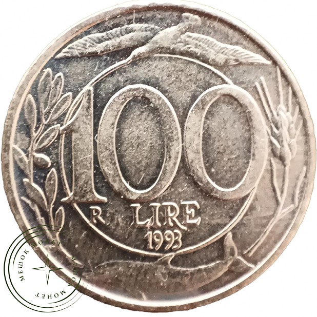 Италия 100 лир 1993 — 937045726