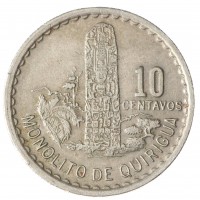 Монета Гватемала 10 сентаво 1977
