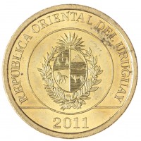 Монета Уругвай 2 песо 2011