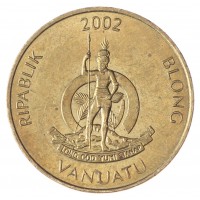 Монета Вануату 2 вату 2002