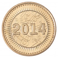Монета Зимбабве 5 центов 2014