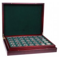 Коллекция биметаллических монет 10 рублей 2000-2023 Люкс в деревянном футляре