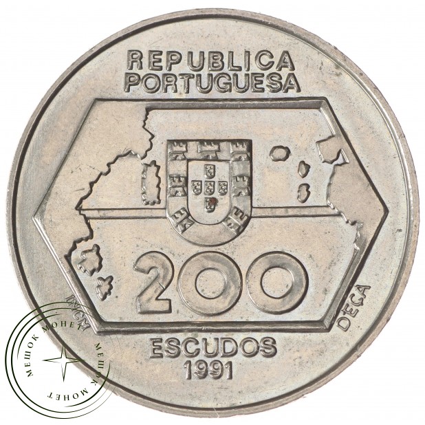 Португалия 200 эскудо 1991 Навигация на Запад