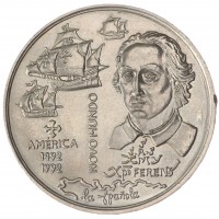 Монета Португалия 200 эскудо 1992 Новый мир - Америка