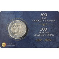 Монета Бельгия 2 евро 2021 Карл V (Буклет)