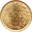 Турция 500 лир 1991