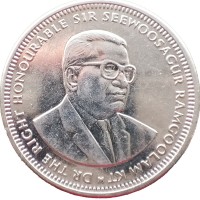 Монета Маврикий 1 рупия 2020