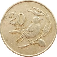 Кипр 20 центов 1983
