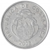Монета Коста-Рика 10 колон 2008
