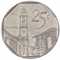 Монета Куба 25 сентаво 2001