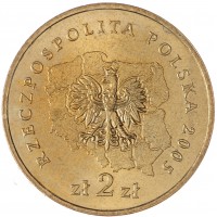 Монета Польша 2 злотых 2005 Великопольское воеводство