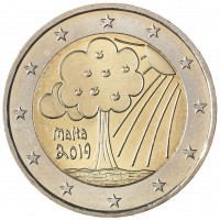 Монета Мальта 2 евро 2019 Природа и окружающая среда