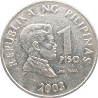 Монета Филиппины 1 песо 2003