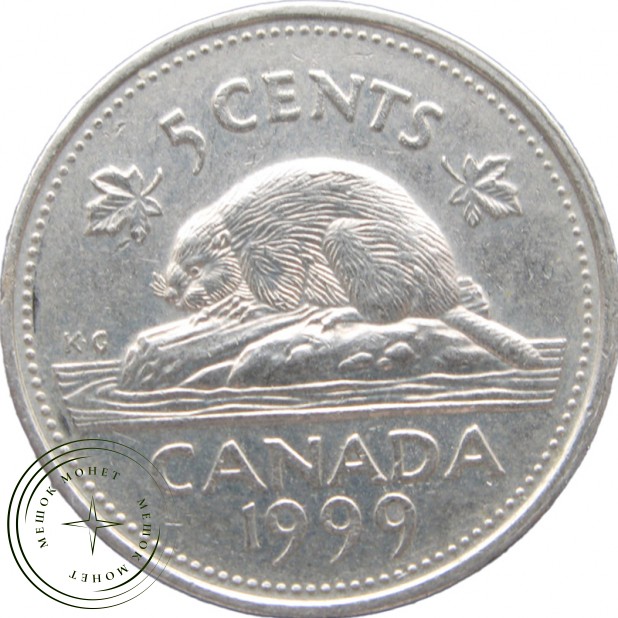 Канада 5 центов 1999