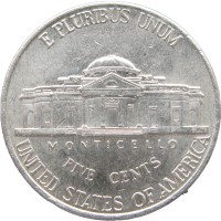 Монета США 5 центов 1999