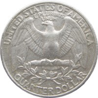 Монета США 25 центов 1981