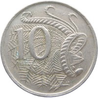Монета Австралия 10 центов 1971