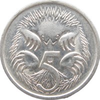 Монета Австралия 5 центов 1993