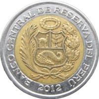 Монета Перу 2 соль 2012