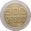 Колумбия 500 песо 2004