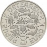 Австрия 3 евро 2025 Горбатый дракон — 937045367