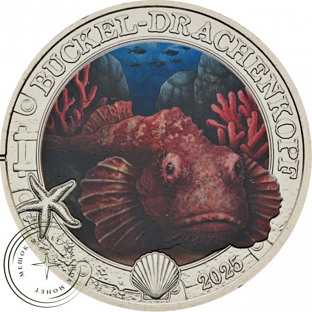 Австрия 3 евро 2025 Горбатый дракон — 937045367