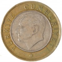 Монета Турция 1 лира 2009