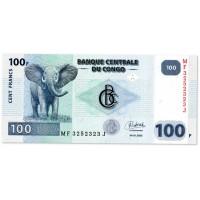 Банкнота Конго 100 франков 2022