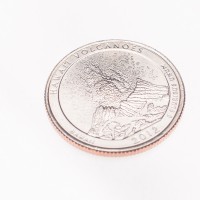 Монета США 25 центов 2012 Национальный парк Гавайские вулканы