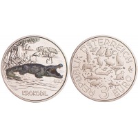 Монета Австрия 3 евро 2017 Крокодил