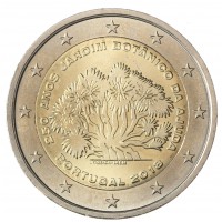 Монета Португалия 2 евро 2018 250 лет Ботанического сада Ажуда в Лиссабоне