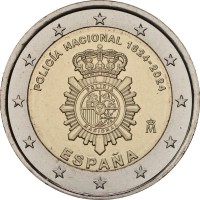 Испания 2 евро 2024 Национальная полиция