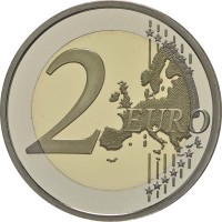 Монета Монако 2 евро 2016 150-летие со дня основания Монте-Карло Карлом III