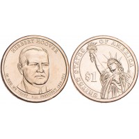 Монета США 1 доллар 2014 Герберт Гувер