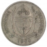 Монета Ботсвана 10 тебе 1989