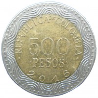 Монета Колумбия 500 песо 2016
