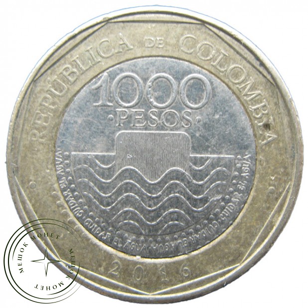 Колумбия 1000 песо 2016