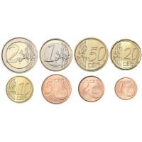 Бельгия набор монет евро 2012-2014 (8 шт)