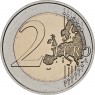 Люксембург 2 евро 2025 25-я годовщина восшествия на престол великого герцога Анри