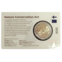 Монета Финляндия 2 евро 2023 Закон об охране природы (буклет)