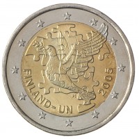 Монета Финляндия 2 евро 2005 ООН
