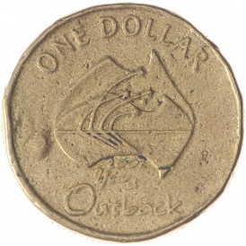 Монета Австралия 1 доллар 2002