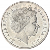 Монета Австралия 10 центов 2002