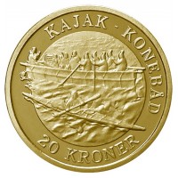 Дания 20 крон 2010 Корабли Каяк - Умиак